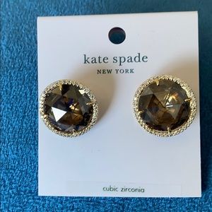 Kate spade bronze and gold rhinestone earrings